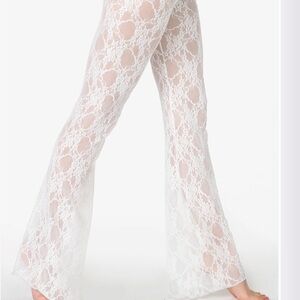 Elegant Lace Flare Pants